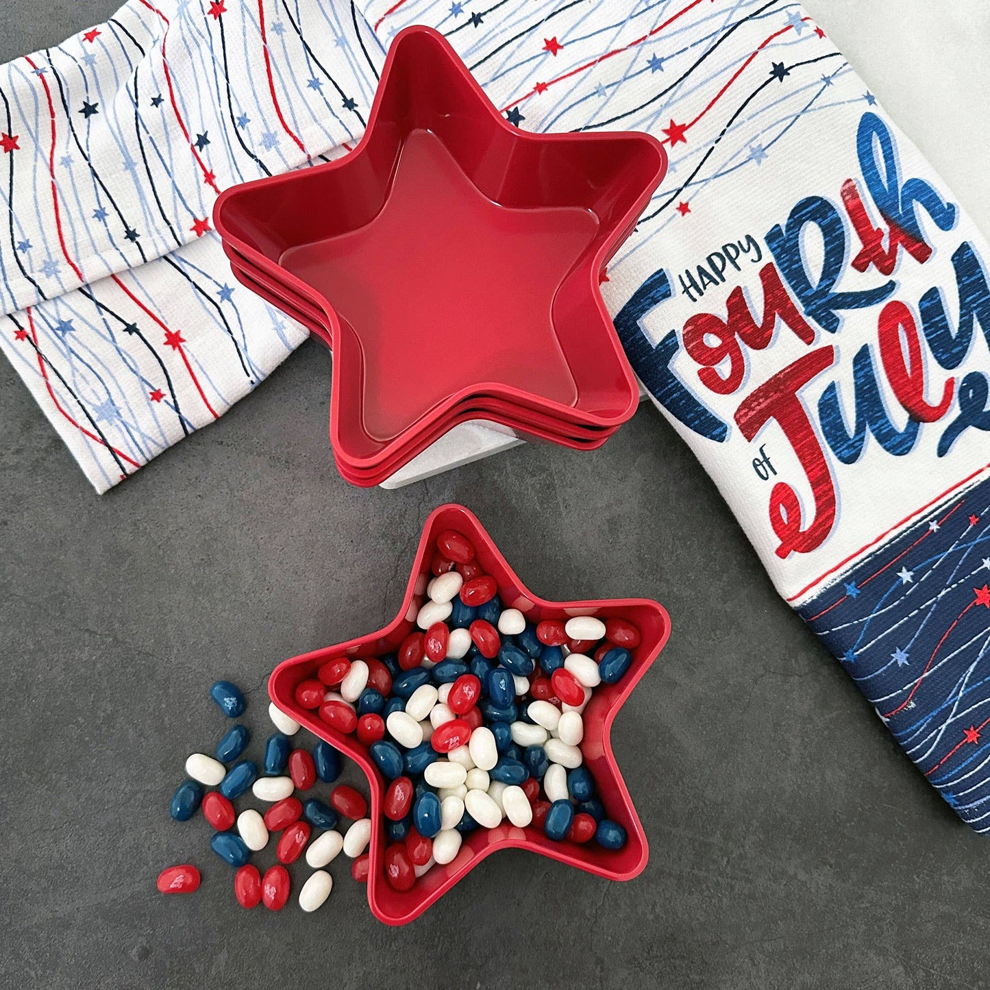 Patriotic Star Melamine 5 1/2" Bowl, Red