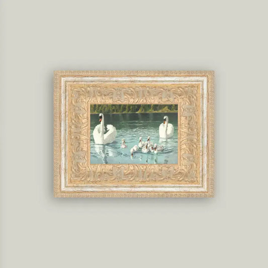 Swan Family Art - 9x7