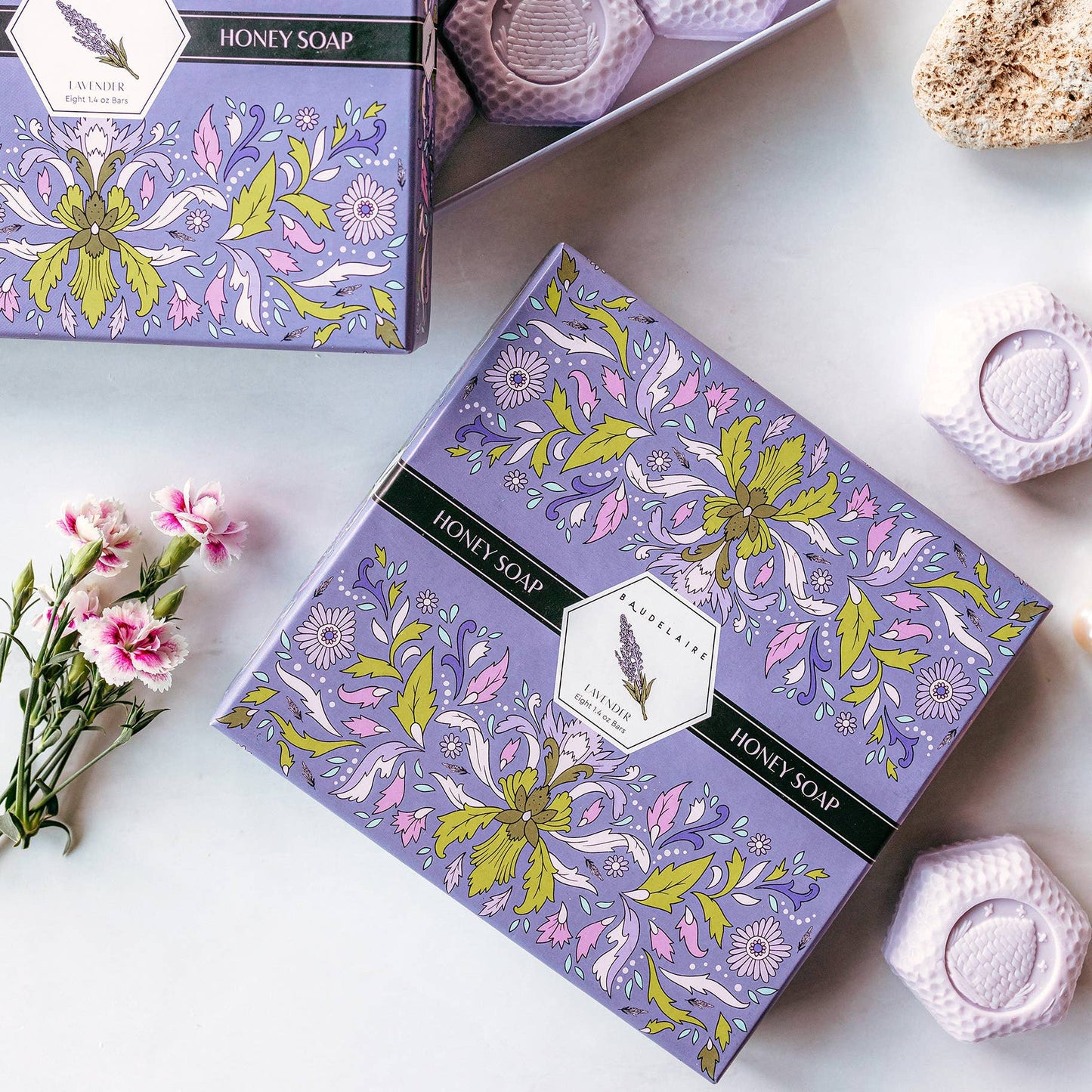 Lavender Honey Soap 1.4oz - Gift Box 8-Bar
