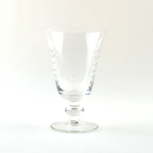 Clear Etched Wine Glass, Set of 2