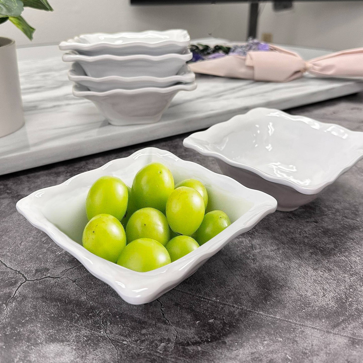 White 5" Melamine Dip Bowl