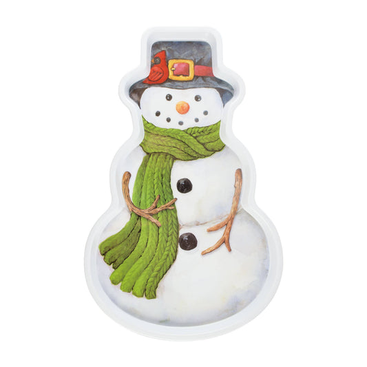 Snowman 19" Melamine Platter