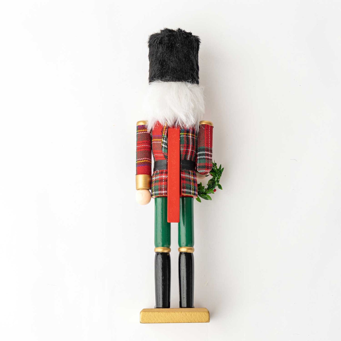 Tartan Plaid 15" Hand-Painted Wood Nutcracker