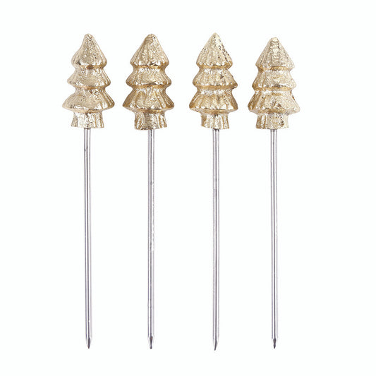 Gold Tree Appetizer Picks - Set of 4