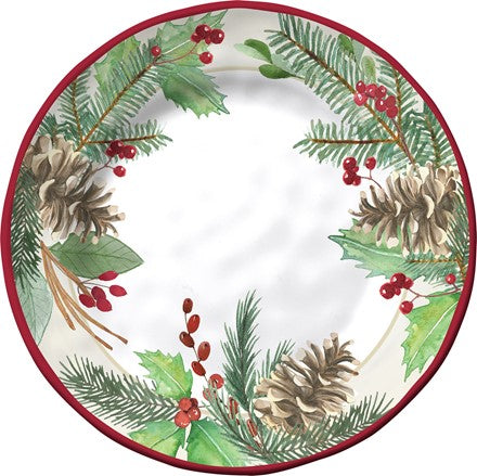 Holiday Wreath Plate, Set of 4