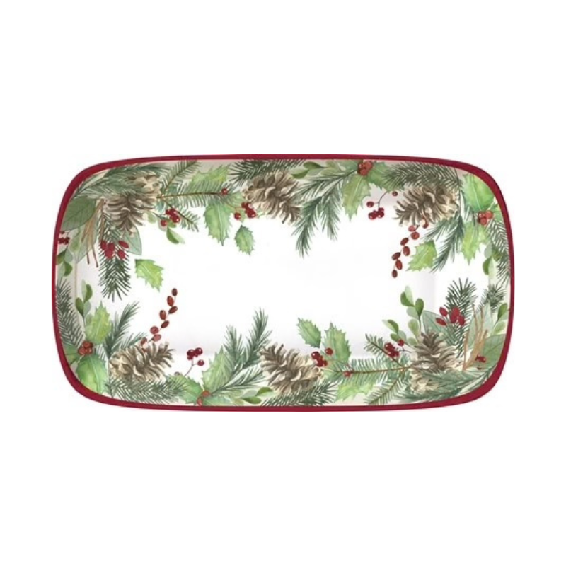 Holiday Wreath Serving Tray