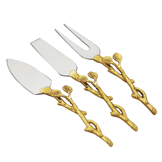Golden Vine 3pc Cheese Set