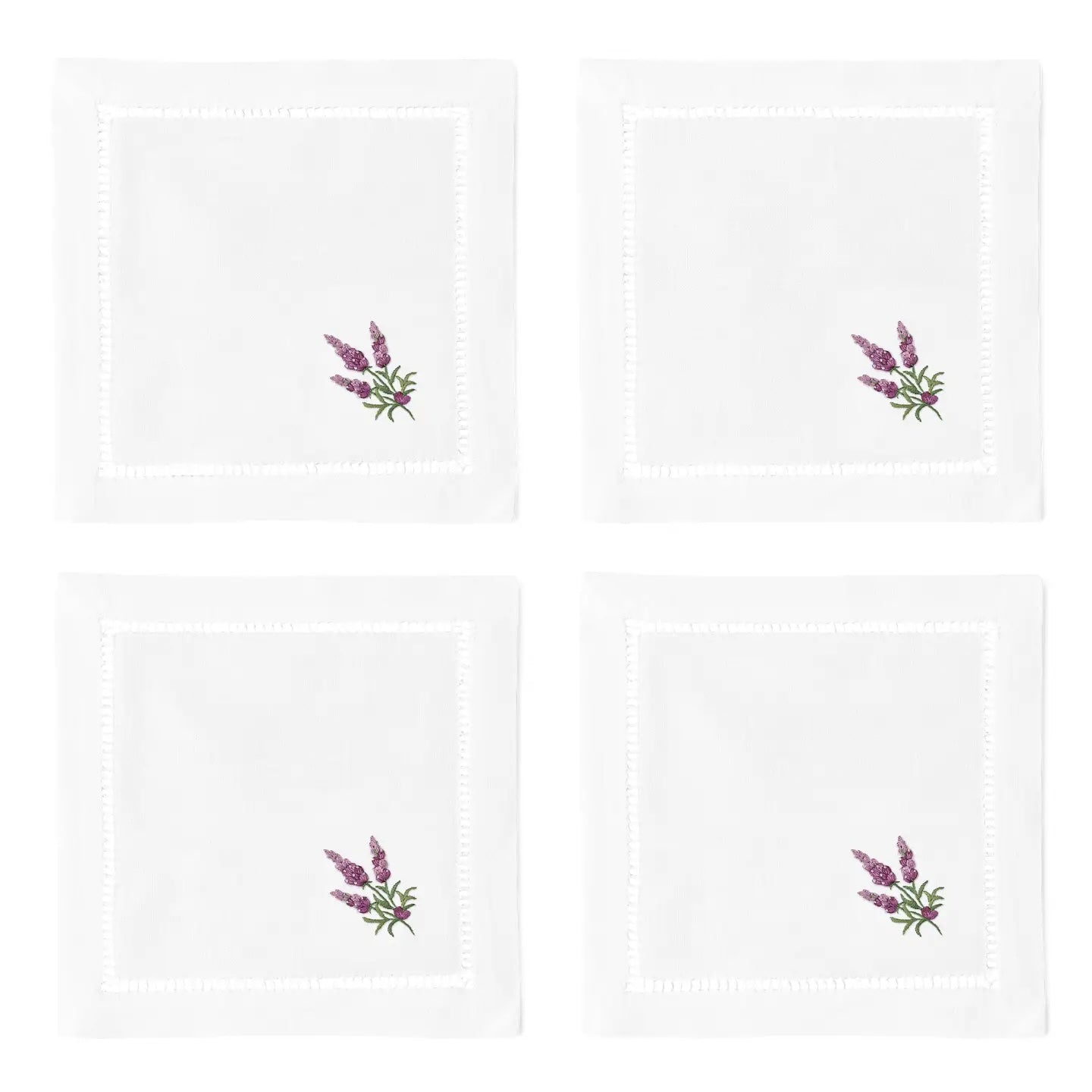 Lavender Botanical Cocktail Napkin, Set of 4