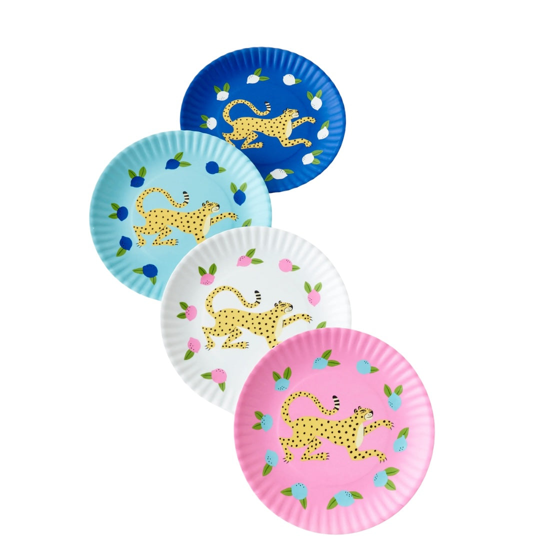 Leopard 9" Melamine Plate, Set of 4