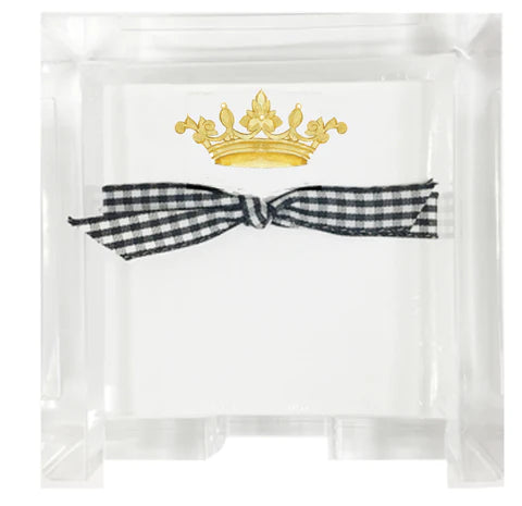 Crown Mini Notepad w/ Acrylic Holder