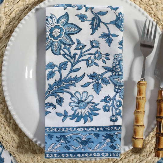 Napkin Gayatri Buti Blue, Set of 4