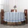 Apatite Blue Hand Block 110" Tablecloth