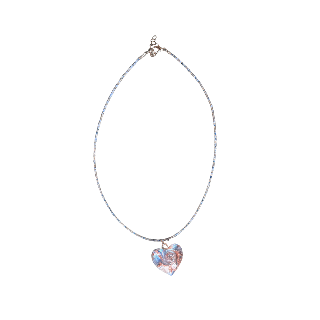 Heart Murano Glass Pendant Necklace