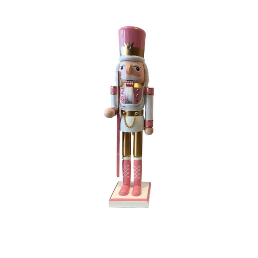 14" Pink & Gold Nutcracker, Pink Boots