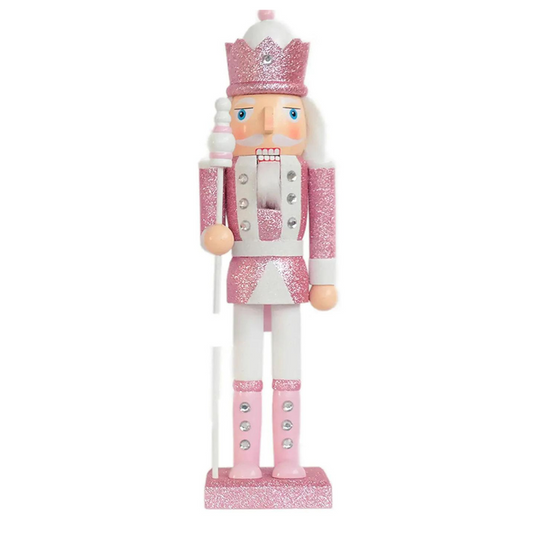 15" Pink Glitter Nutcracker