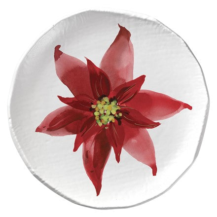 Poinsettia Appetizer Plate, Set of 4