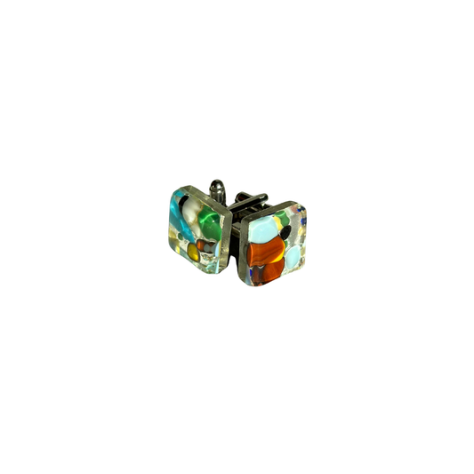 Murano Glass Square Cuff Links