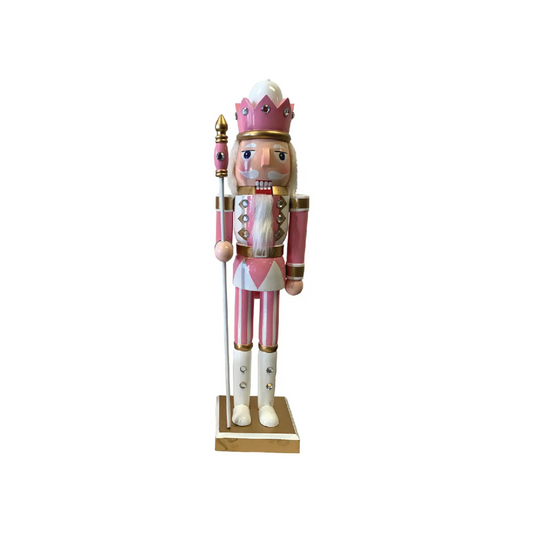 14" Pink & Gold Nutcracker, White Boots