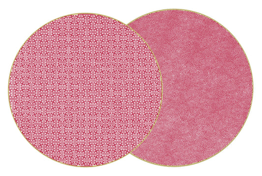 Two Sided Sayagata Placemat: Syrah