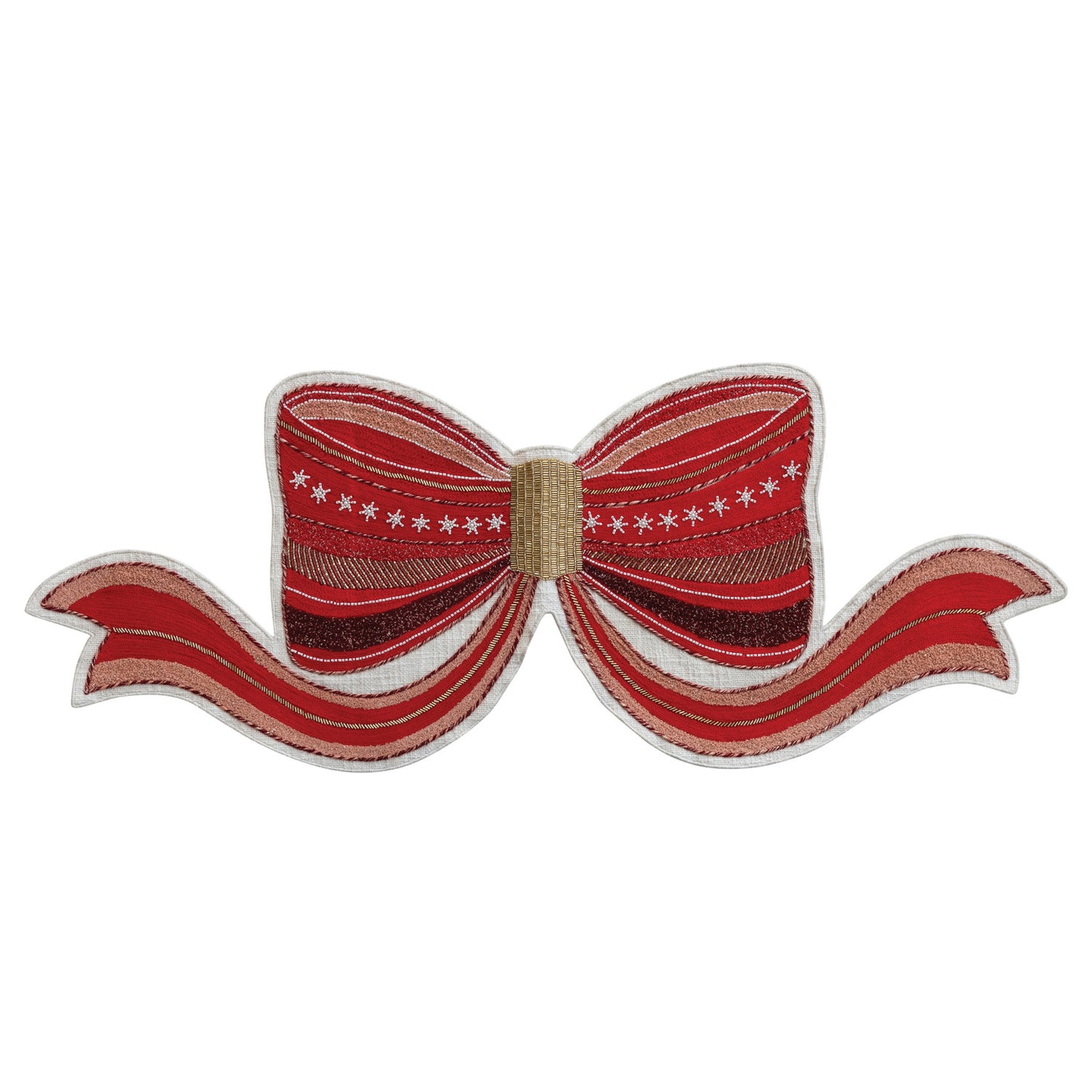 36" Red Bow Shaped Table Runner